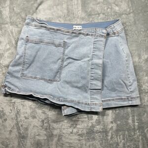AVA & VIV Denim Skort Skirt Shorts Light Wash Womens Size 17 Plus